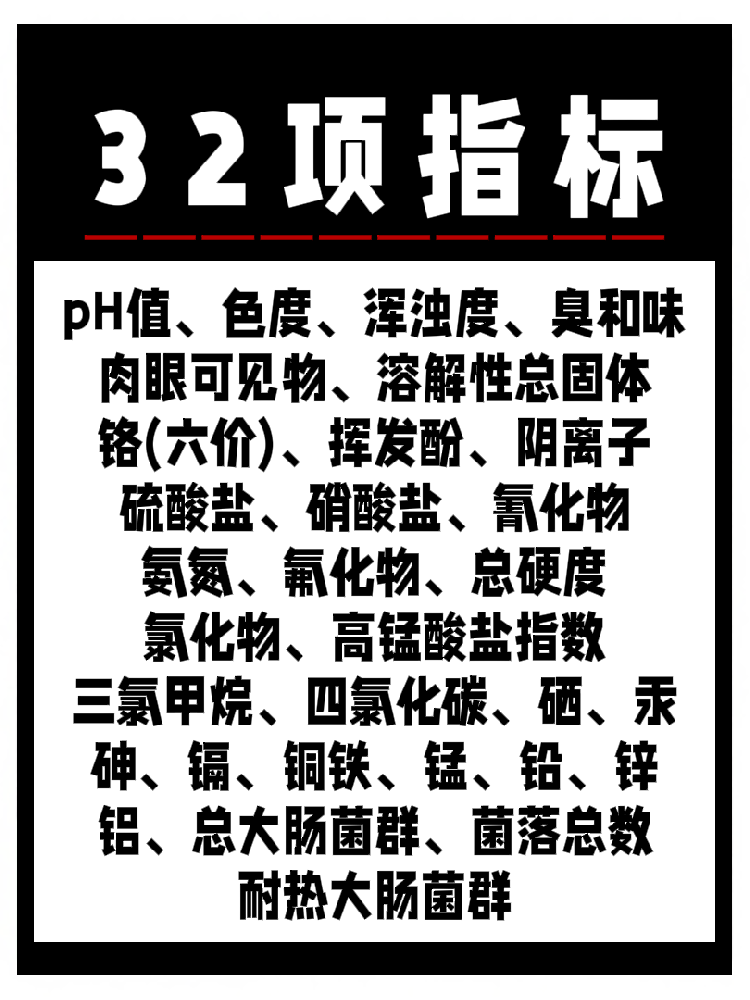 ?井水檢測(cè)32項(xiàng)指標(biāo)大揭秘！?